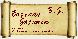 Božidar Gajanin vizit kartica
